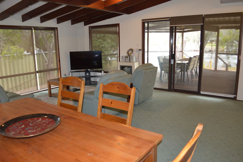 Dining — Living with view to verandah