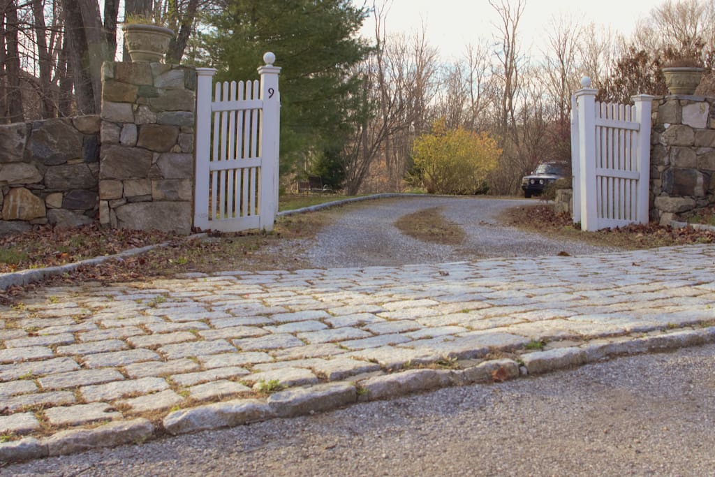 Private Driveway with Gated Entrance