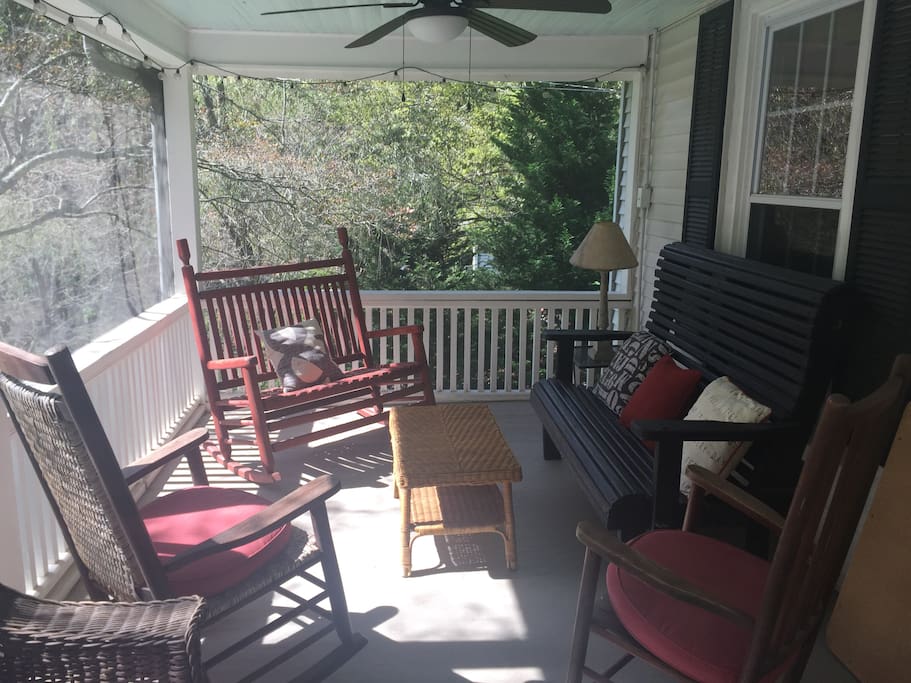 Rock away your cares on the front porch