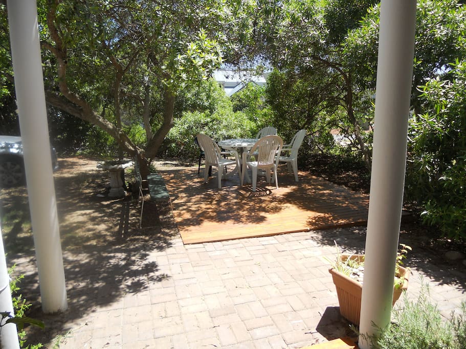 View from front door to braai area