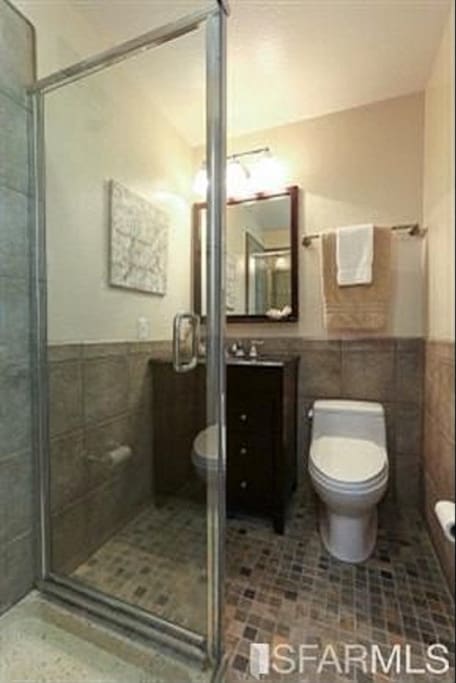 En suite bathroom with shower
