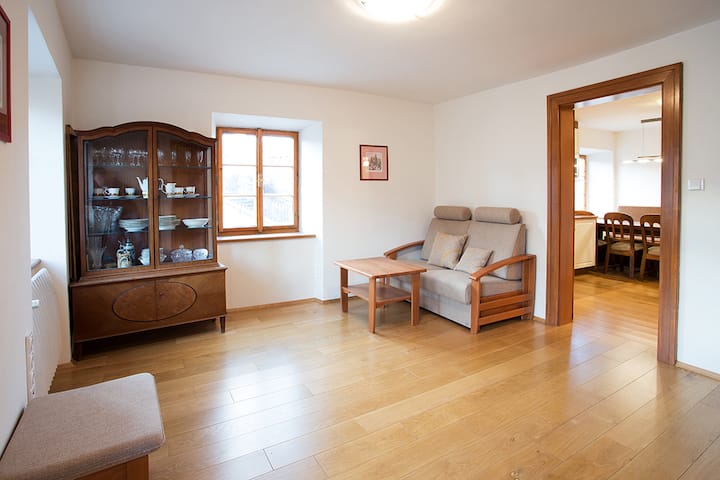 غرفة المعيشة/النوم رقم1 (المطبخ في الخلفية)