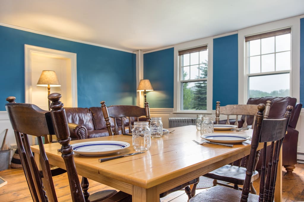 Living room and dining room