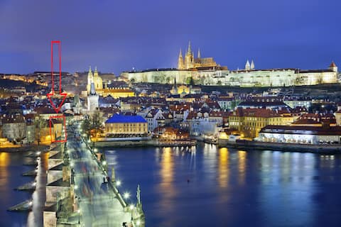 Popular Airbnb listing: Charles Bridge & Prague Castle view in Malá Strana