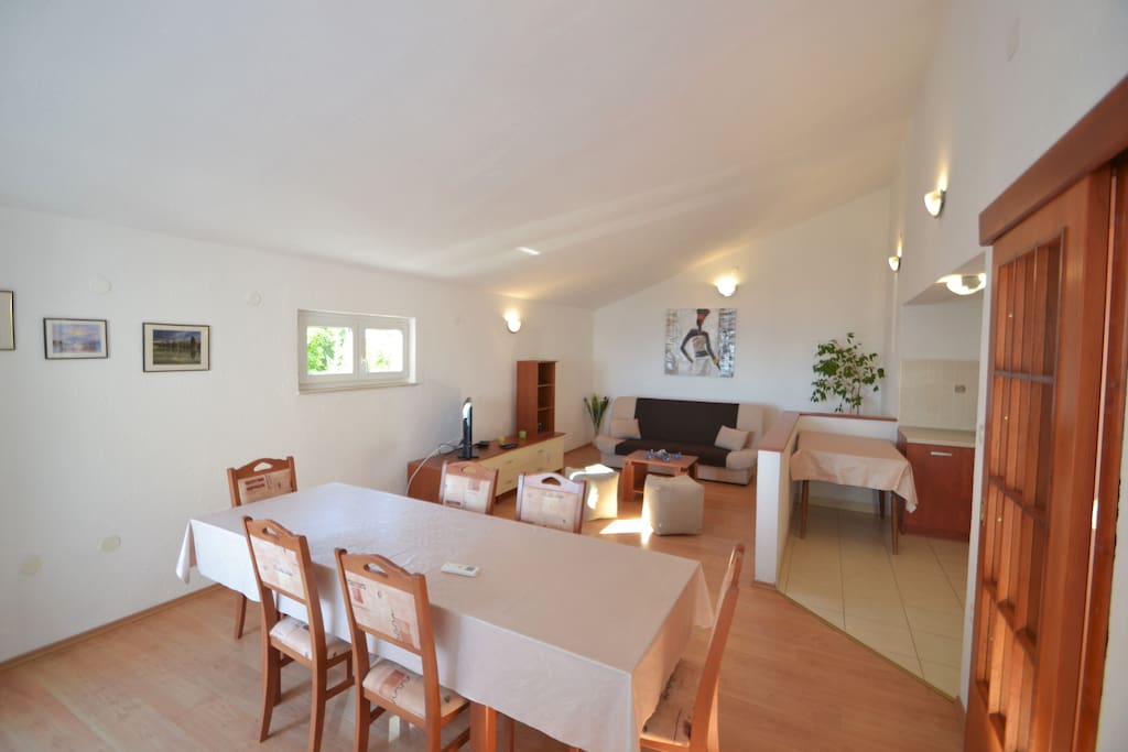 View of the dining area