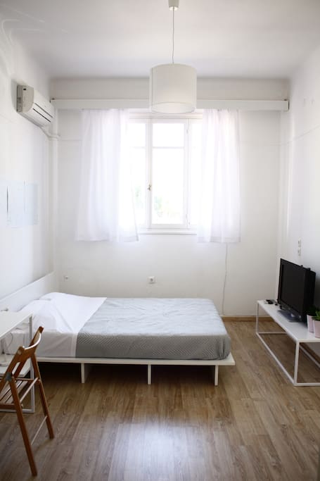 The bedroom.