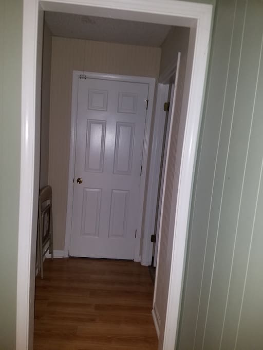 door leading into and exiting