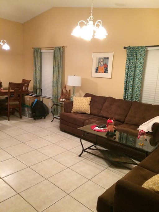 Open layout living room view