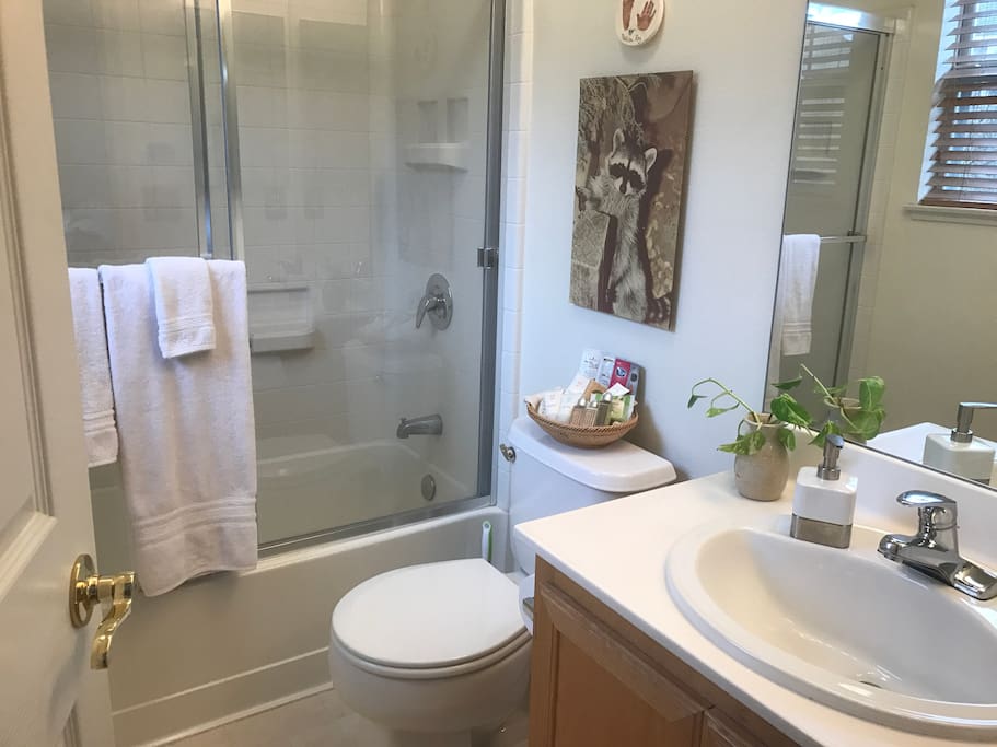 You have your own bathroom connected to your bedroom. Private and not connected to any room except yours.