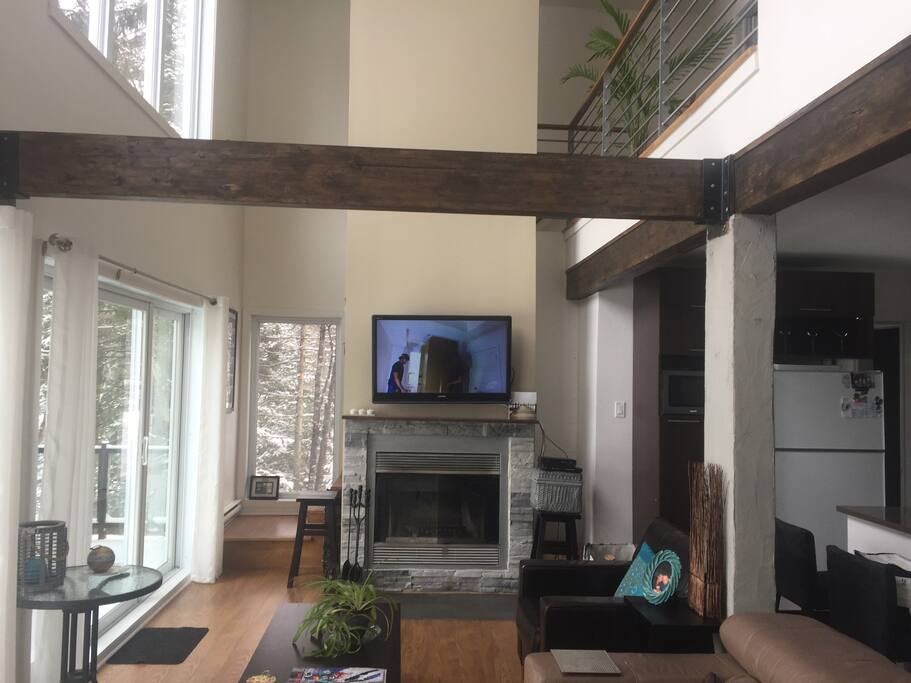 Vue sur le foyer
