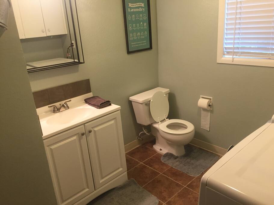 Shower available upstairs