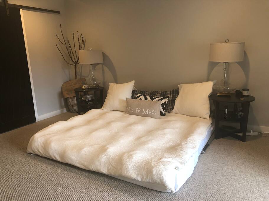 Master bedroom with Purple Mattress. Sleeps like a dream!