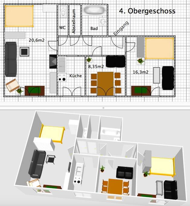 möblierte Wohnung