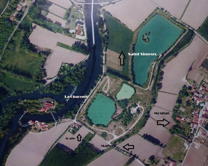 Le gîte est tout près du fleuve Charente