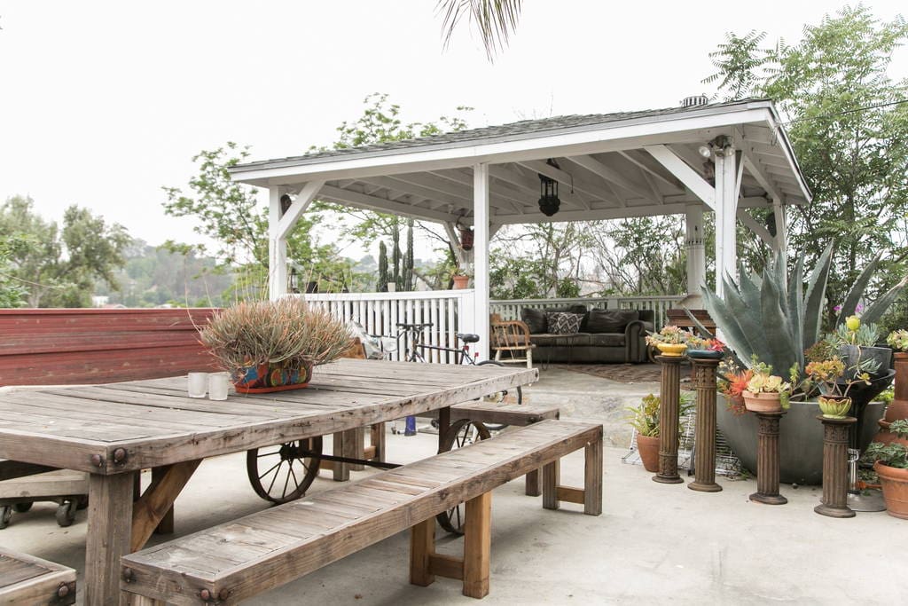 Plenty of outdoor living space to share.