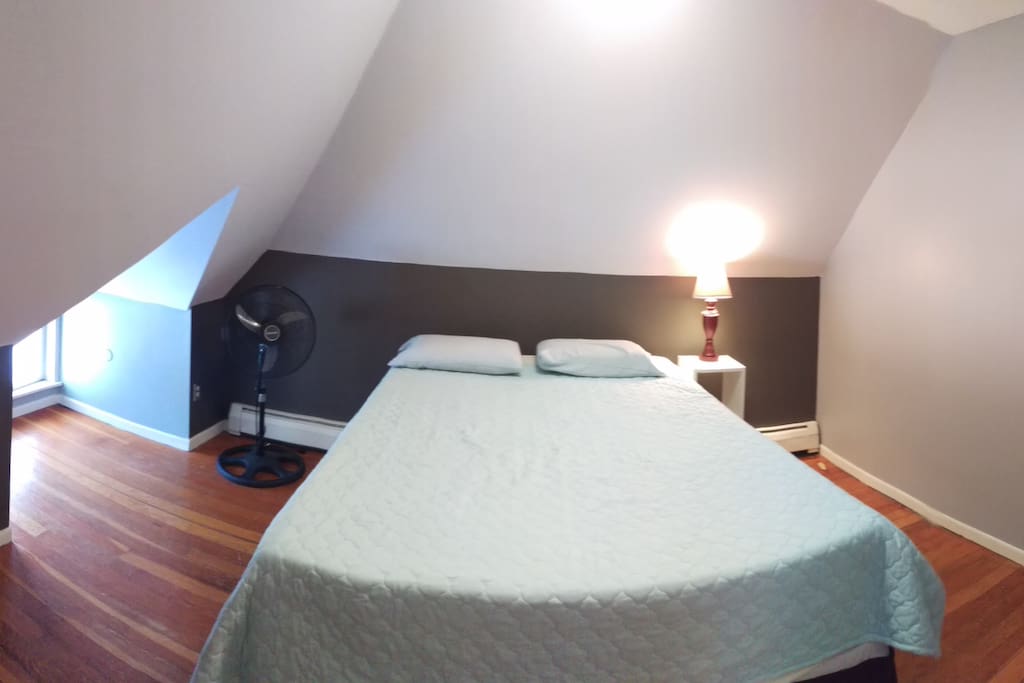 Newly refinished bedroom.