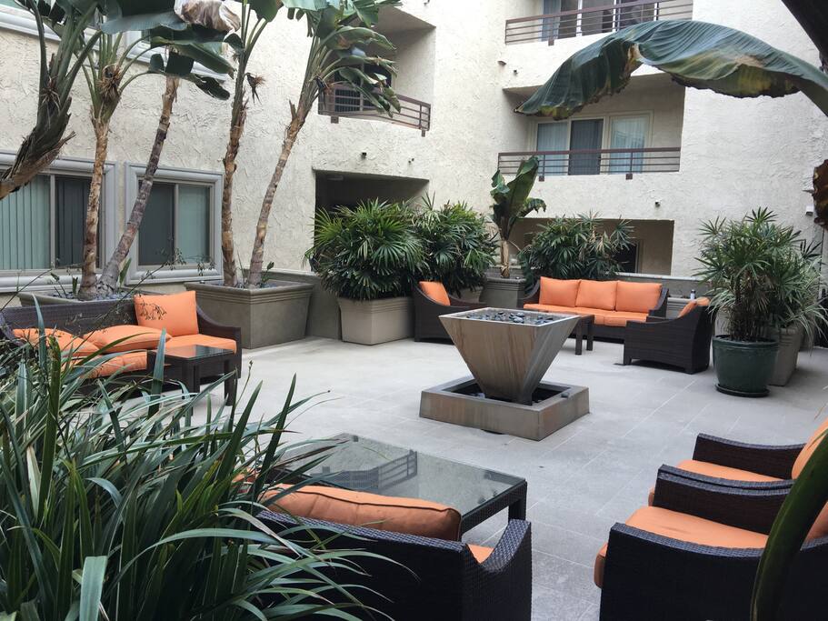 We have a few different patios...