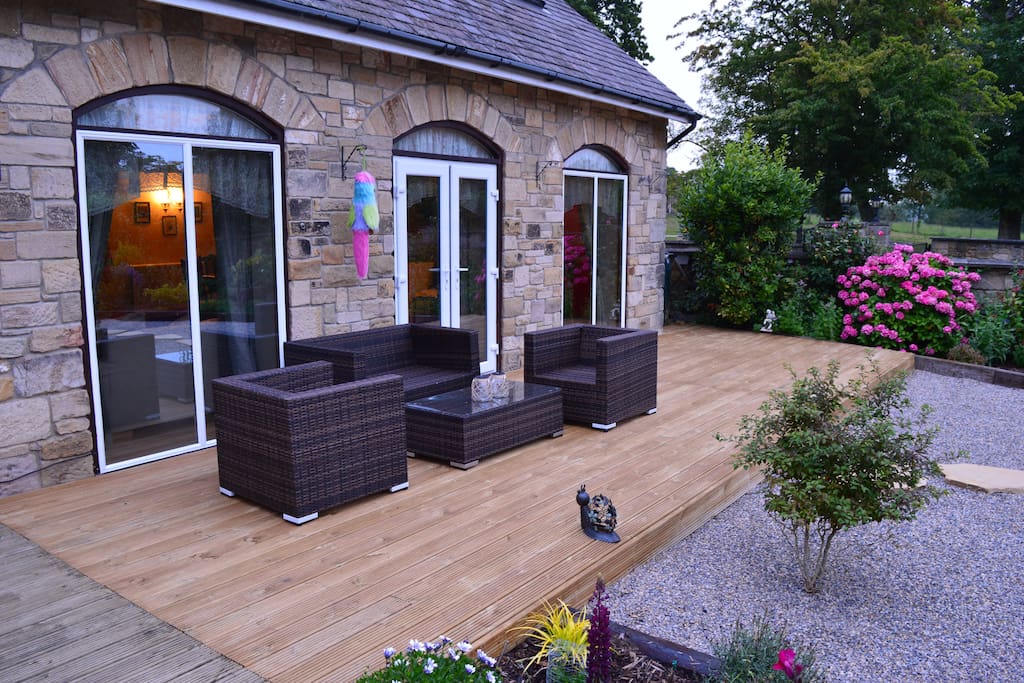 Relaxing area on decking