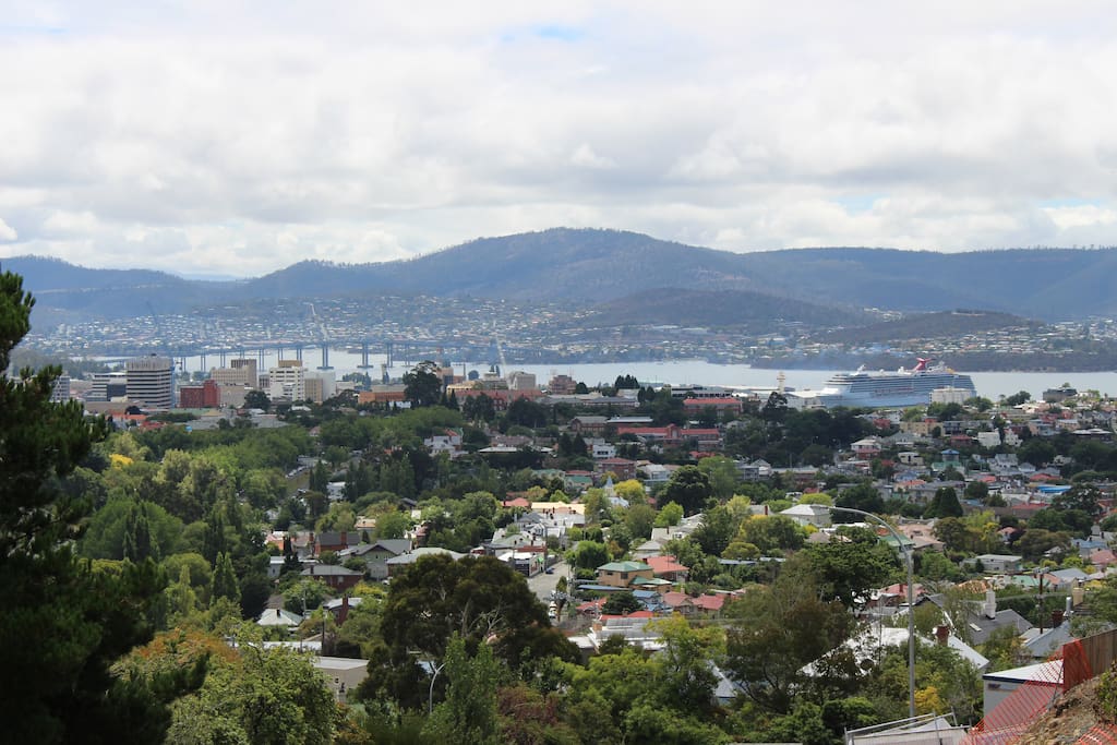 Magnificent views of the city. Watch the cruise liners come in