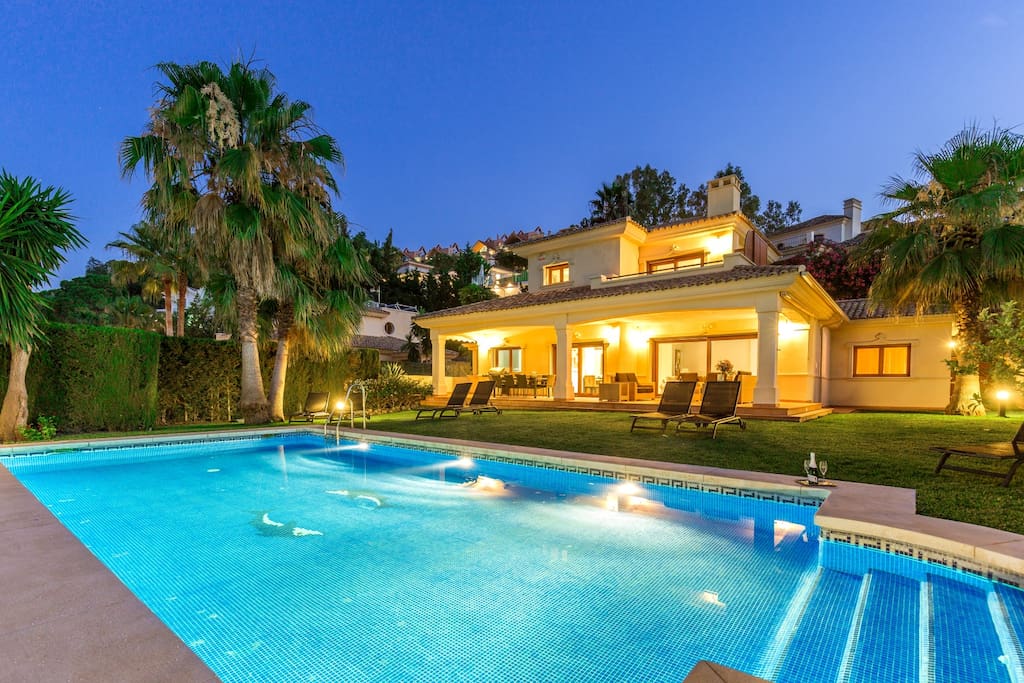Evening view of the villa