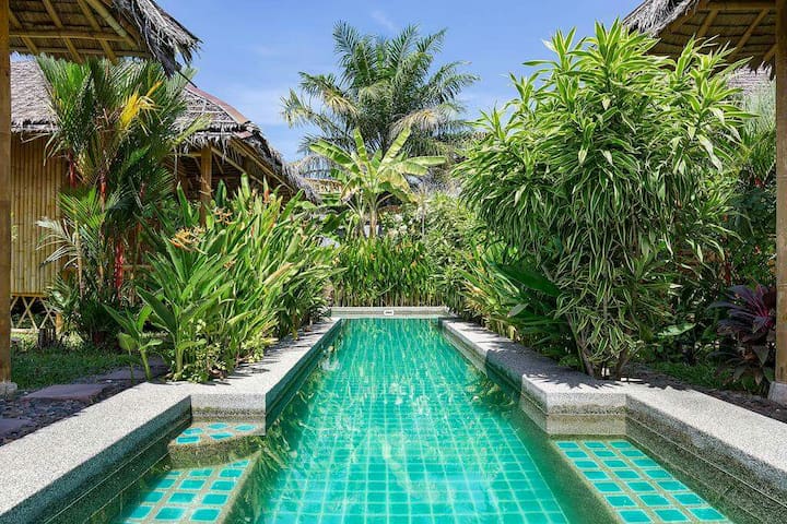 Bamboo Heaven Home Pool Spa Bungalows For Rent In Tambon Rawai