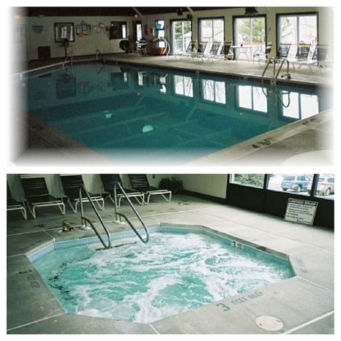Year round indoor pools and Jacuzzi