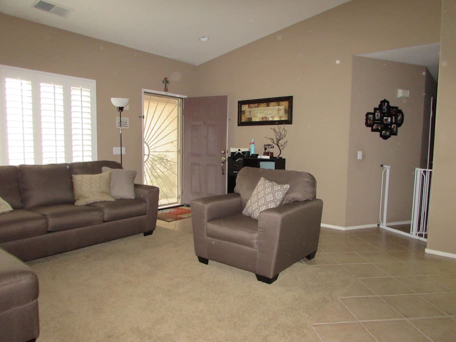 Living room with security door