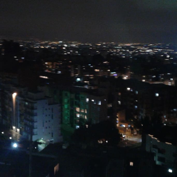 view by night from balcony
