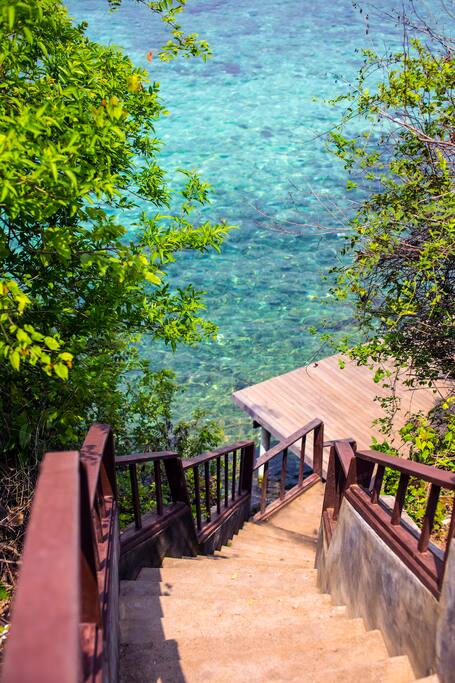 Private pier for guests