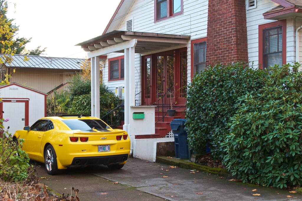 Parking and side entrance.