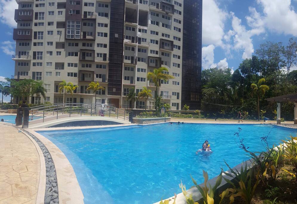 3 persons are free to use the swimming pool. Additional 100php for the excess that will be paid on the admin.