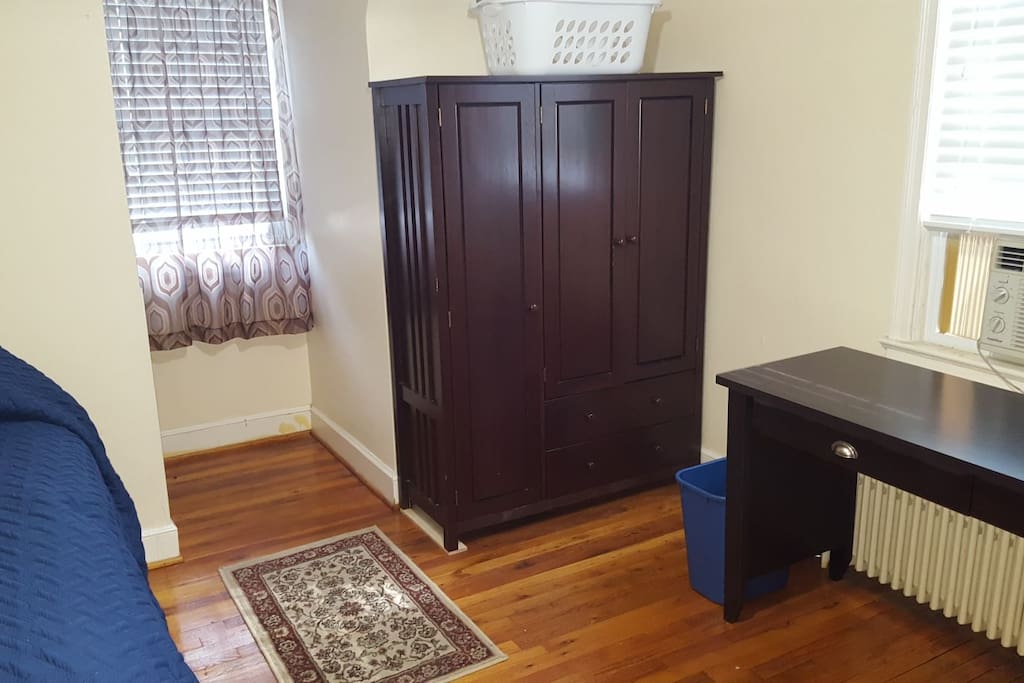Desk with lamp and charger