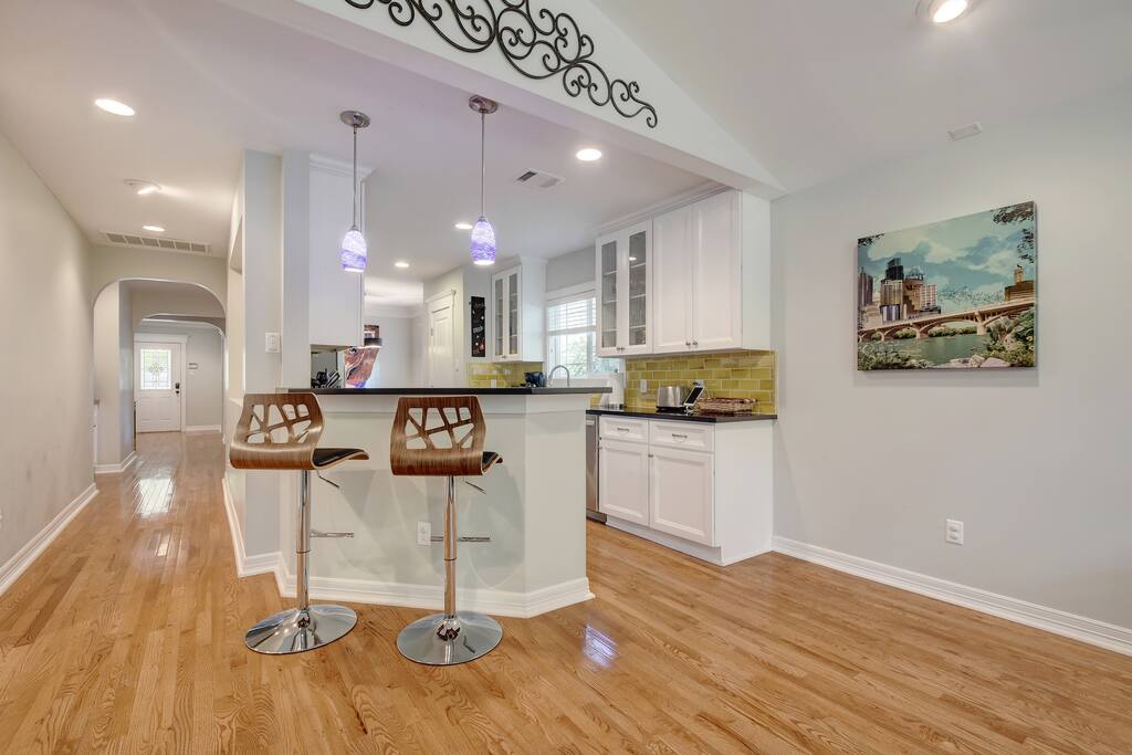 Enjoy a cocktail at the counter while the crew cooks you dinner