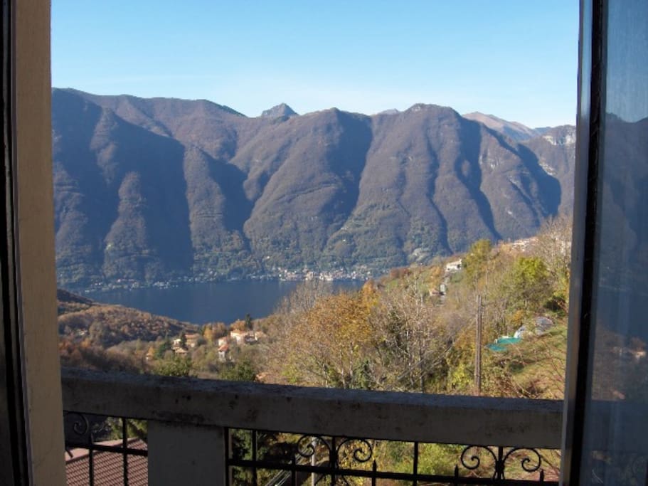 The View of the Lake from Balcony Living Room