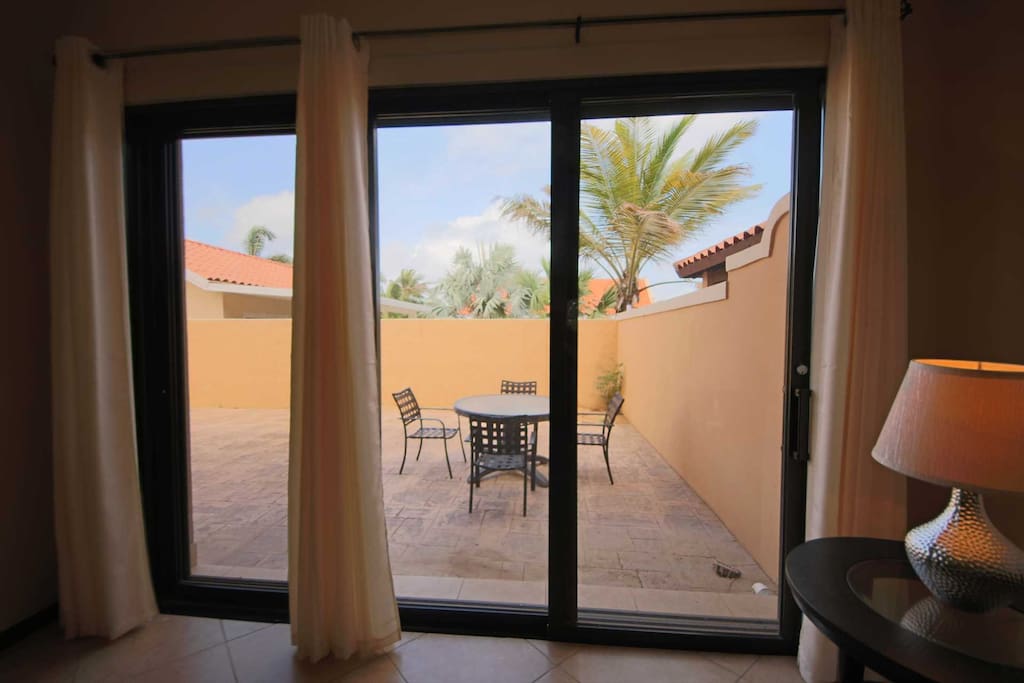 Your access to the fenced patio