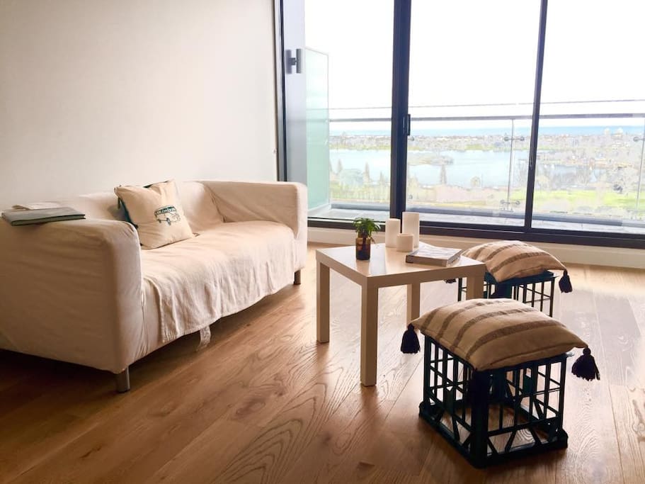 Living Room with American Oak Floors