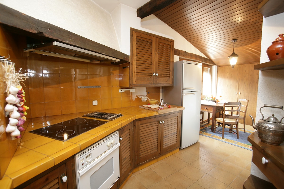 fully equipped kitchen at Can Manyol in Santa Pau