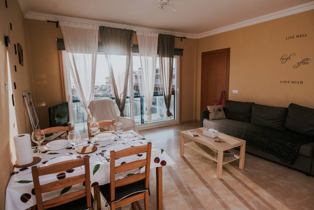 Ocean view from the living room. The best view of sunset is in El Cotillo and you can see it from your living room.