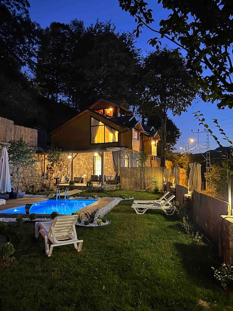 Dream holiday in a Stone Mansion with a hot pool in nature…