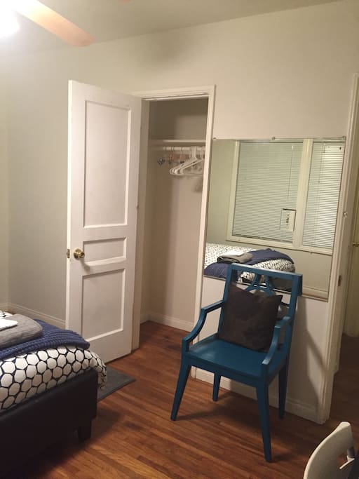 The closet is all yours.