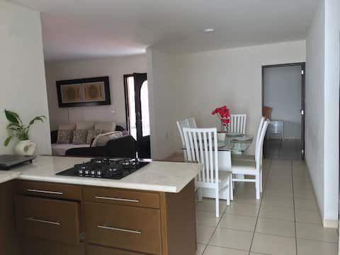 Comfortable house; well-being and relaxation.