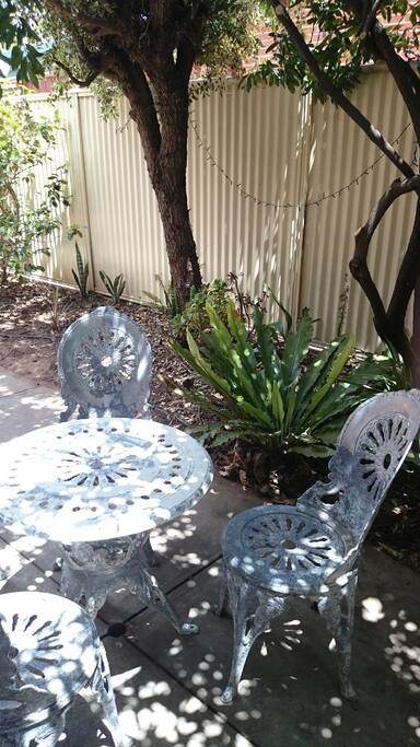 Relax in a private, shaded spot - while enjoying some organic grapes (season dependent).