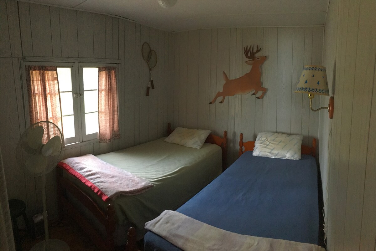 卧室左侧- 2张双人床。