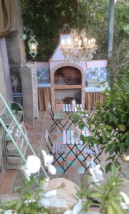 La cucina all'aperto