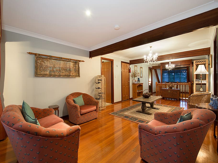 Guests lounge to meet with friends or have quiet time reading