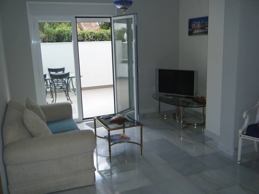 TV Corner and access to private terrace