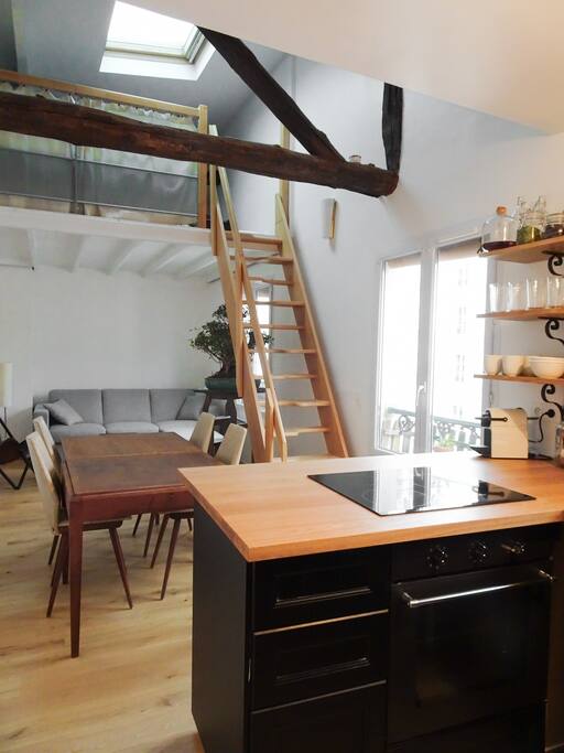 View of the living, from the kitchen
