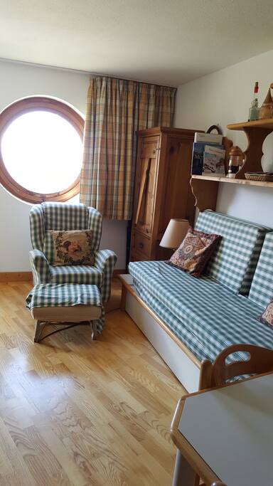 Living room with sofa-bed