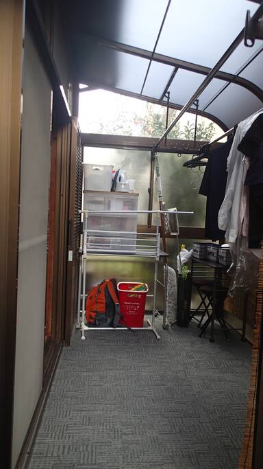 This is your private Sunroof room,not shared.
You can dry the laundry, you can put your luggage.