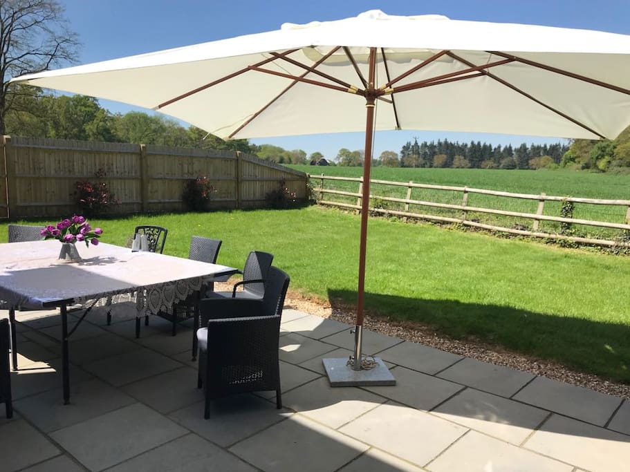 Relax on the patio outside in summer, enjoy the amazing views